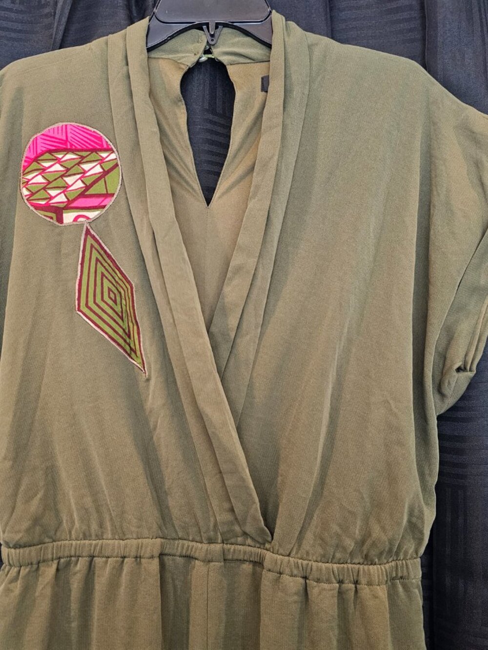 Lulu's Undeniable Success Olive Green Short Sleeve Wide-Leg Jumpsuit - Picture 3 of 11